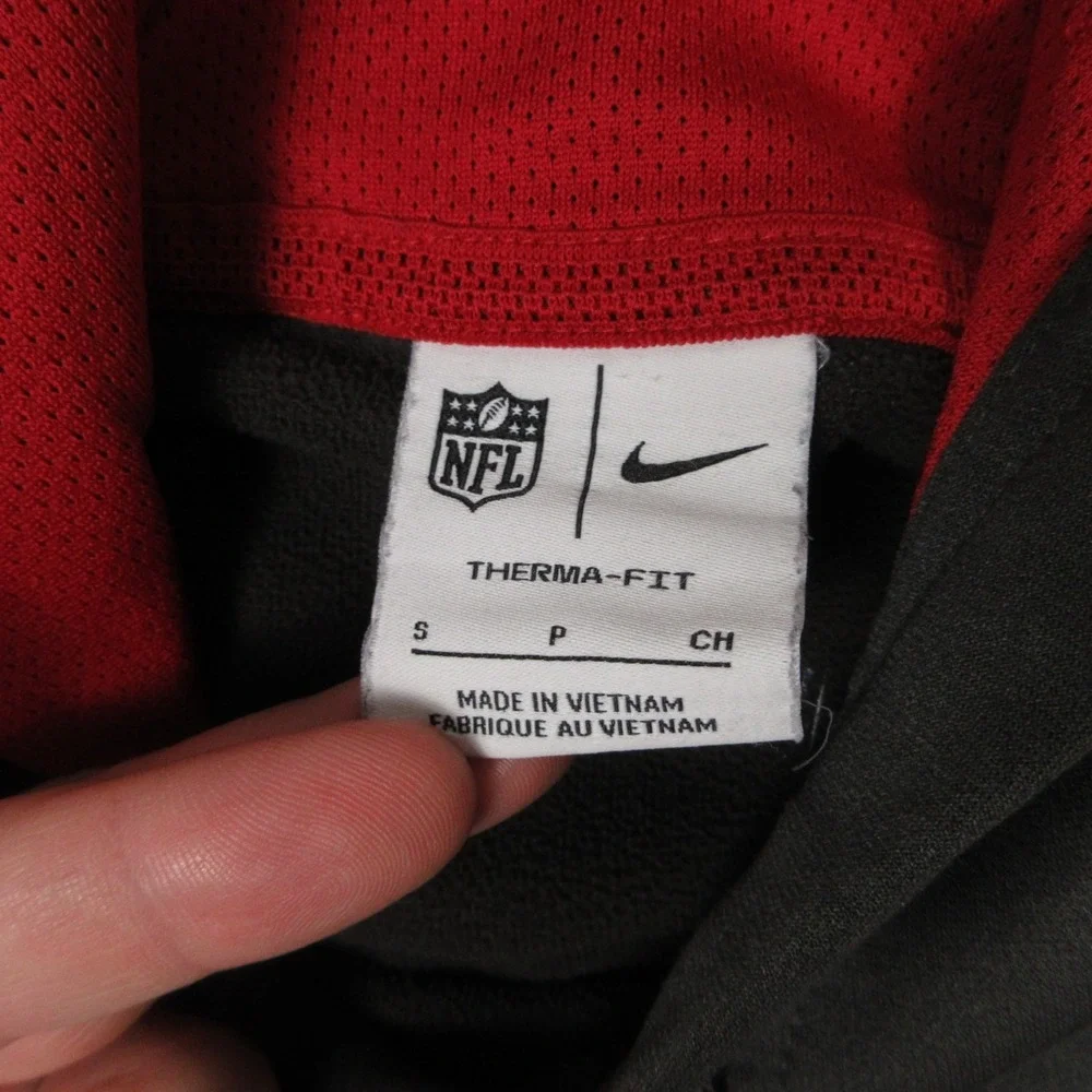 Tampa Bay Buccaneers Sweater Mens Small Gray Hoodie Sweatshirt Nike On Field NFL